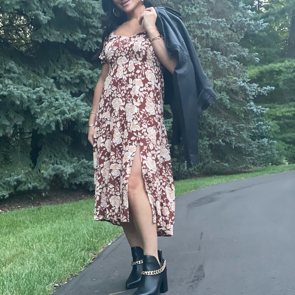 Brown floral Abercrombie and Fitch dress size small - Picture 4 of 5